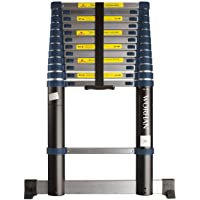 WORHAN® 3.8m Escalera Telescopica PRO Multiuso Aluminio Anodizado Calidad Alta 380cm (.3.8m B-line) 1K3.8B